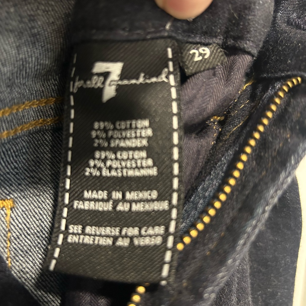 7 For All Mankind Blue Kimmie Crop - Picture 4 of 5
